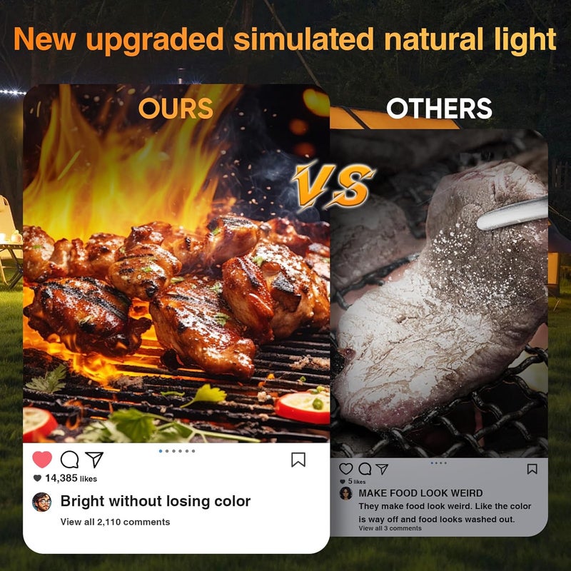 BOMIER Magnetic Grill Lights for Outdoor BBQ, 2 Pack Smoker Accessories, Grilling Gifts for Men Him, Flexible Gooseneck Weather Resistant, Cooking Gadgets for Grill Master Barbecue Enthusiasts - Image 4